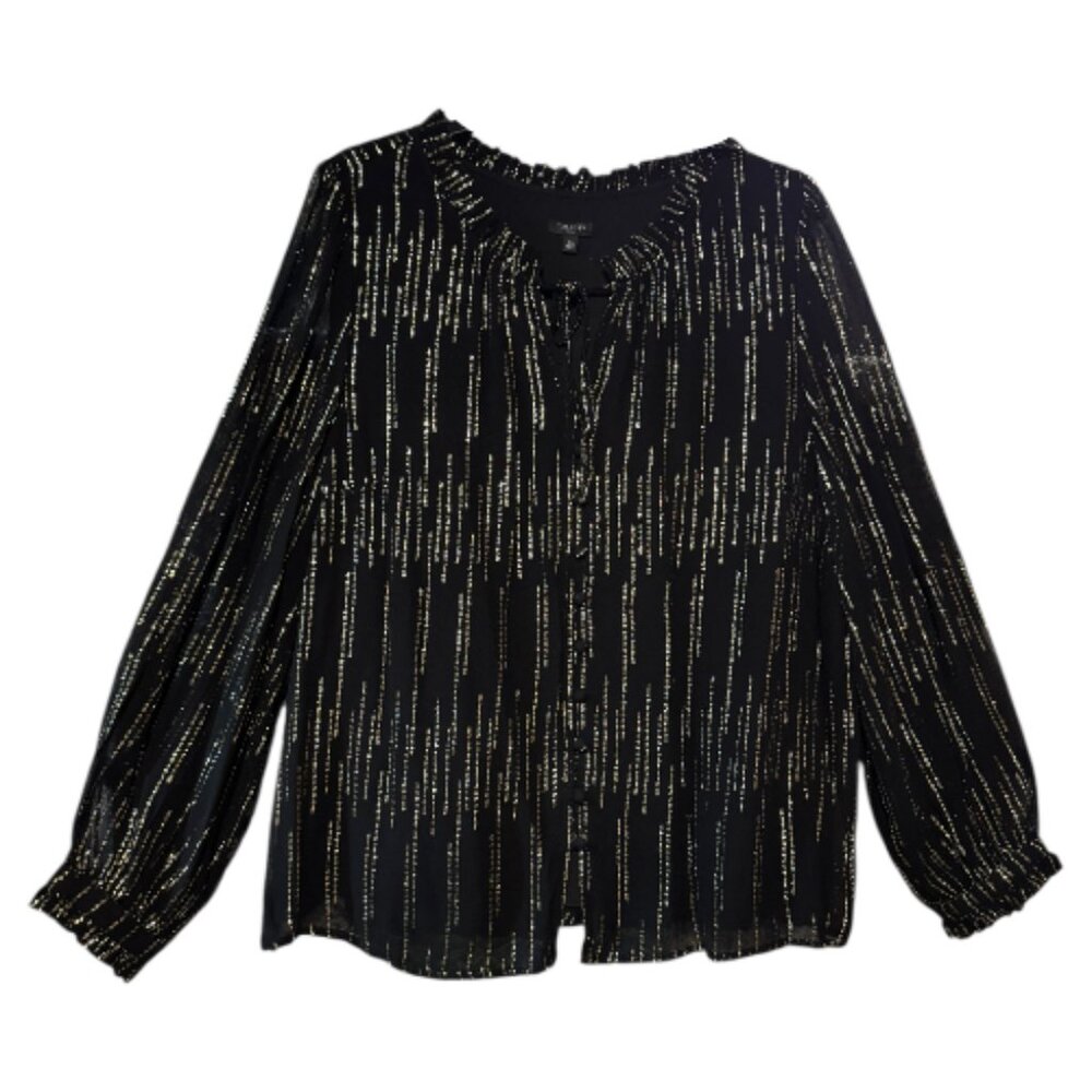 Talbots Gold Sparkle Blouse
